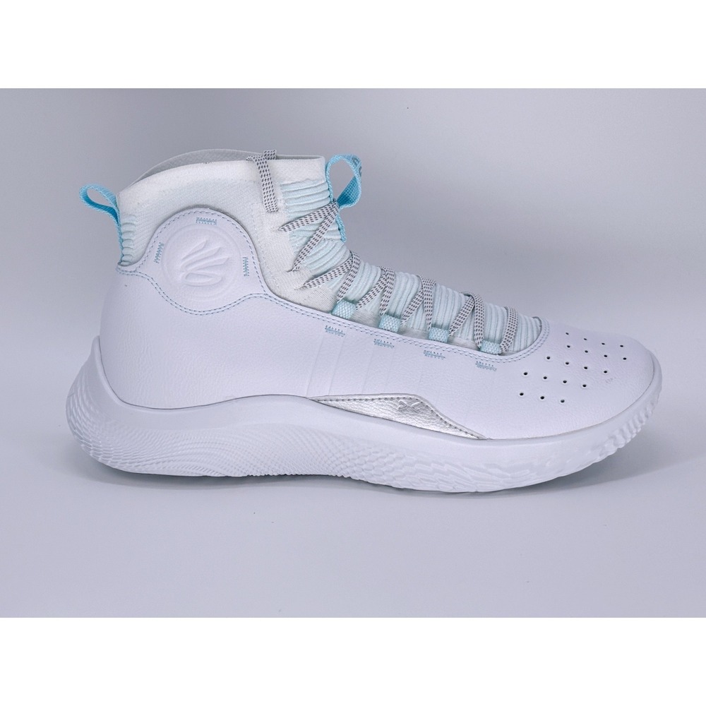 Under Armour Curry 4 Flotro Men's 14 Basketball Shoes White Blue 3024861-103